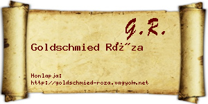 Goldschmied Róza névjegykártya